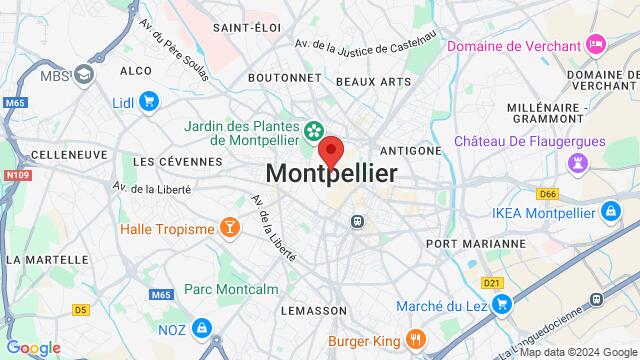 Map of the area around Saint-Laurent-d'Aigouze, Montpellier, LA, FR