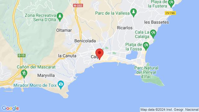 Map of the area around Av. Valencia,24, Calp, Alicante, España