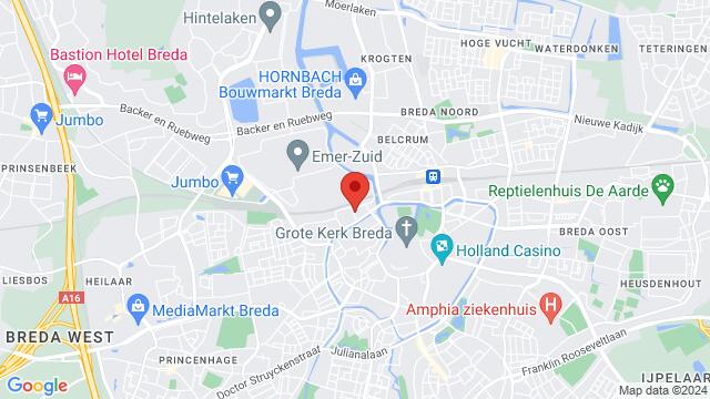 Mapa de la zona alrededor de Libre Dance - Breda (NL)
