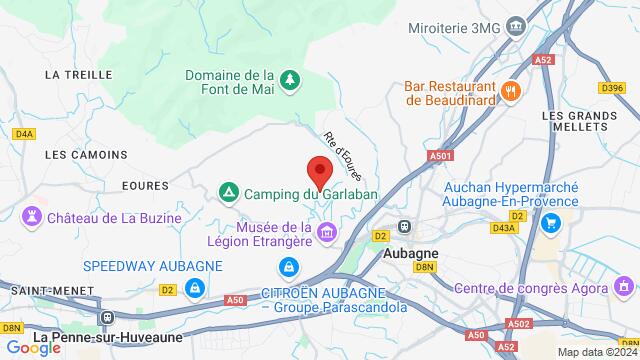 Map of the area around 701 chemin de la Royante, 13400 Aubagne