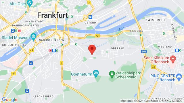 Map of the area around Offenbacher Landstraße 190, 60599 Frankfurt am Main, Deutschland,Frankfurt, Germany, Frankfurt, HE, DE