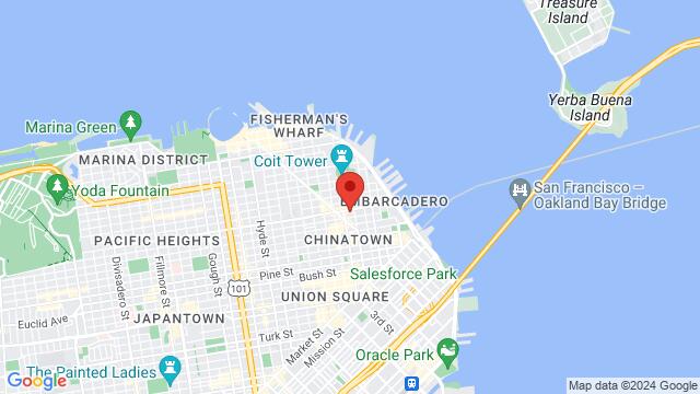 Kaart van de omgeving van 443 Broadway, San Francisco, CA, US