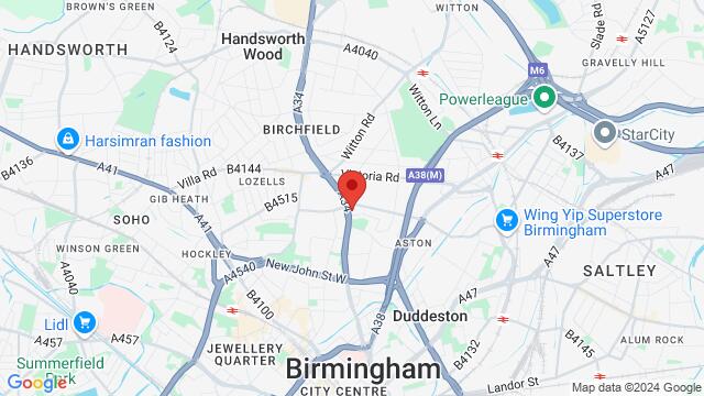 Map of the area around Legacy Center of Excellence 144 Potters Lane,Birmingham, United Kingdom, Birmingham, EN, GB