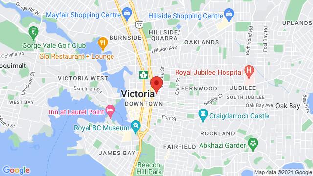Map of the area around 835 Fisgard St, Victoria, BC V8W 1R9, Canada,Victoria, British Columbia, Victoria, BC, CA