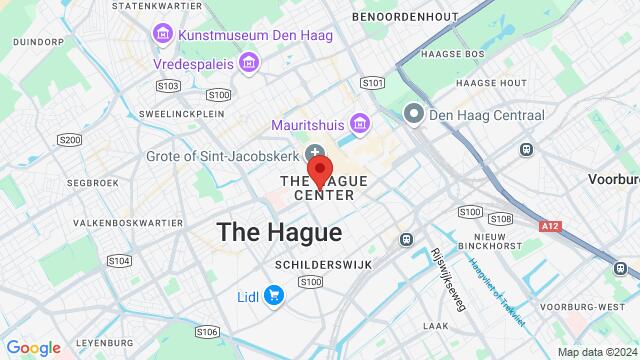 Map of the area around Prinsegracht 12,The Hague, Netherlands, The Hague, ZH, NL