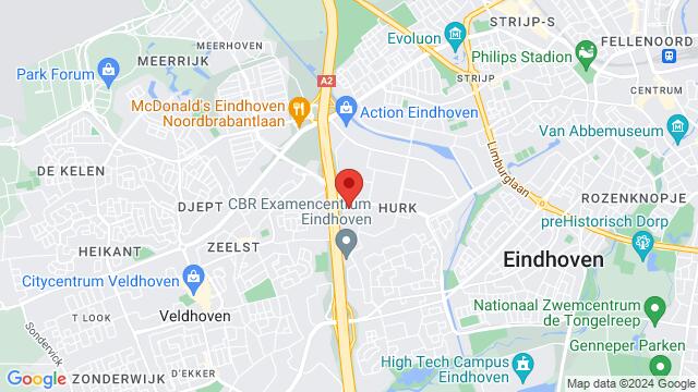 Karte der Umgebung von EVBox, Hoevenweg, 5652 Eindhoven, Nederland,Eindhoven, Noord-Brabant, Eindhoven, NB, NL