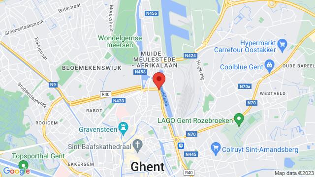 Karte der Umgebung von Dok Noord Dok Noord 9000 Gent