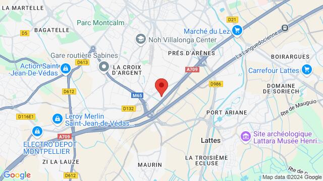 Map of the area around 360 Rue du Puech Radier 34970 Lattes