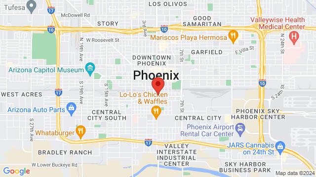 Map of the area around The Duce, 525 S Central Ave, Phoenix, AZ, 85004, US