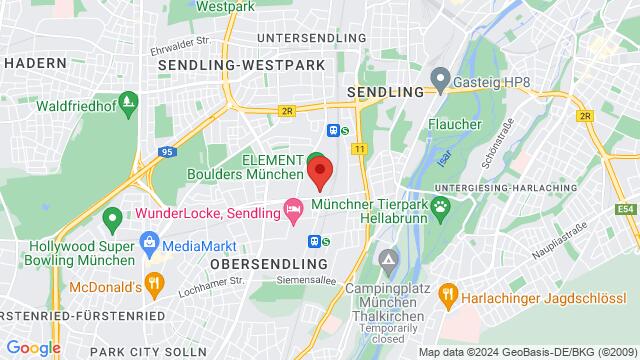 Map of the area around MEGANO Dance School, Geretsrieder Str. 6, 81379 München, Germany