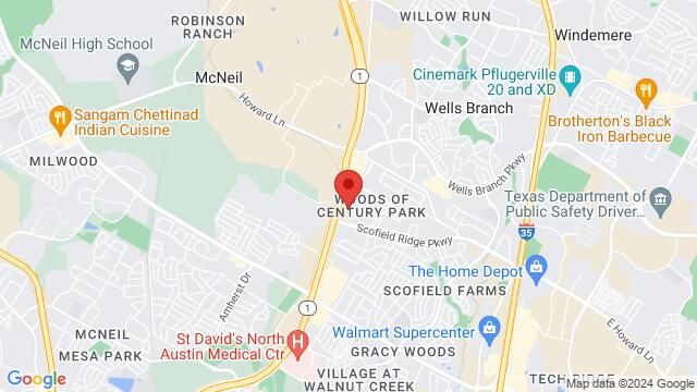 Map of the area around 13205 Burnet Rd, 78727, Austin, TX, United States