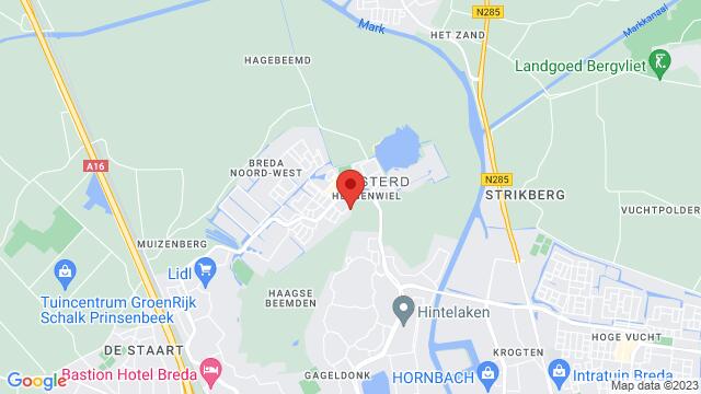 Map of the area around Tweeschaar 12, Breda, The Netherlands