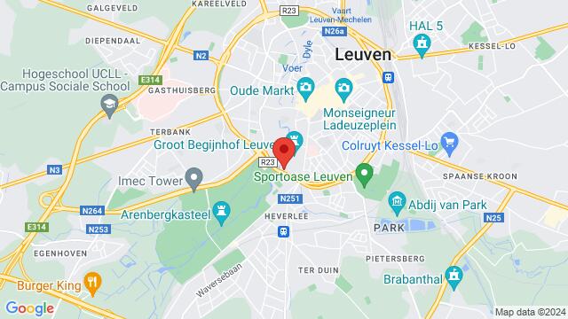 Map of the area around De Waaiberg  Tervuursevest 60 3000  Leuven