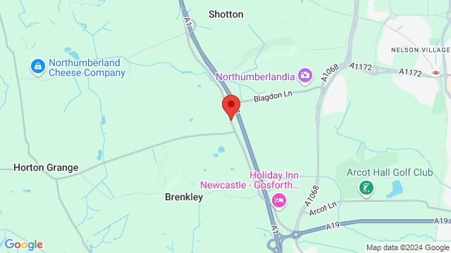 Map of the area around Holiday Inn-Newcastle Gosforth Park, Old Great North Road, Newcastle upon Tyne, NE13 6DQ, United Kingdom,Seaton Burn, Newcastle Upon Tyne, United Kingdom, Newcastle Upon Tyne, EN, GB