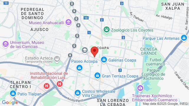 Mapa de la zona alrededor de Calz. del Hueso 381,Mexico City, Mexico, Ciudad De México, MX, MX