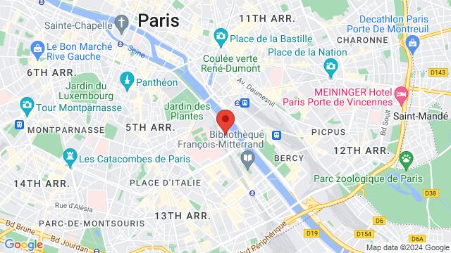 Map of the area around 18 Rue Paul Klee, 75013, Paris, IL, FR