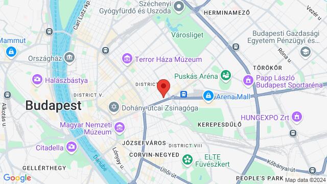 Map of the area around Tánctemplom, Budapest, Huszár u. 4, 1074 Hungary