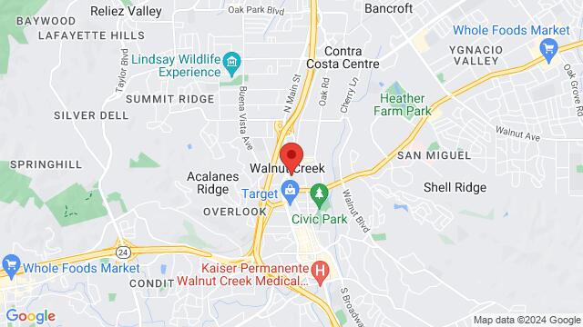 Map of the area around Retro Junkie, 2112 N Main St, Walnut Creek, CA, 94596, United States