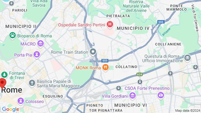 Map of the area around Rome, Italy, Rome, LA, IT