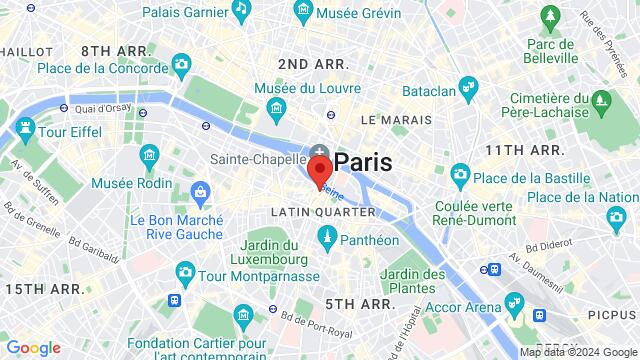 Map of the area around Bistro27 27 Rue de la Huchette 75005 Paris