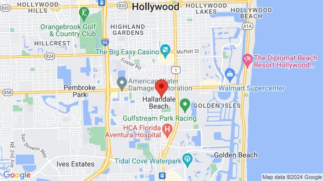 Map of the area around Club Tropical Ballroom, 211 Southeast 1st Avenue, Hallandale Beach, FL 33009, Hallandale Beach, FL, 33009, United States