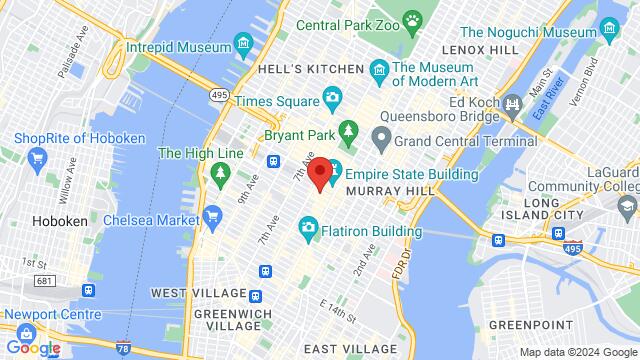 Map of the area around K Town Dance Studio, 38 West 32nd St, 4th Floor, New York, NY, 10001, United States