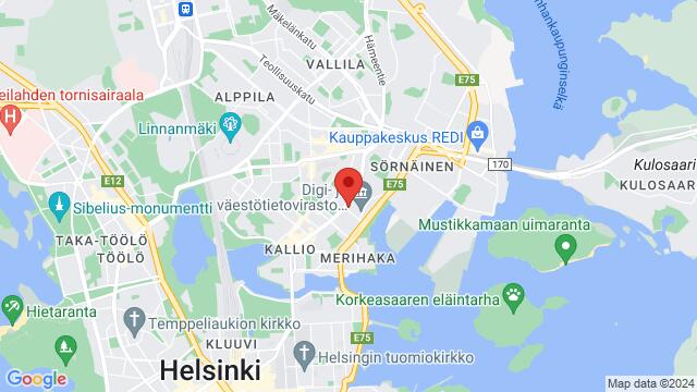 Map of the area around Hämeentie 11, FI-00530 Helsinki, Suomi,Helsinki, Helsinki, ES, FI