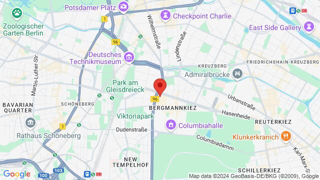 Map of the area around Gneisenaustraße 2A, 10961 Berlin, Deutschland,Berlin, Germany, Berlin, BE, DE