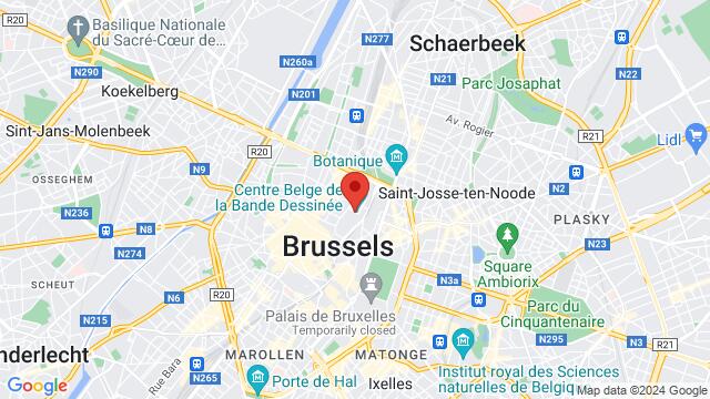 Map of the area around Zandstraat 29, 1000 Brussel, België,Brussels, Belgium, Brussels, BU, BE