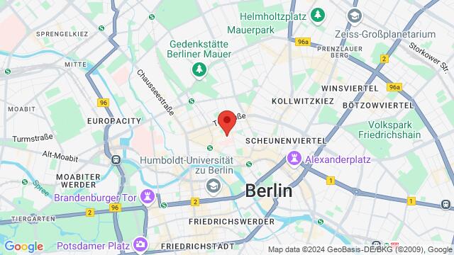 Map of the area around Auguststr. 24/25, 10117, Berlin