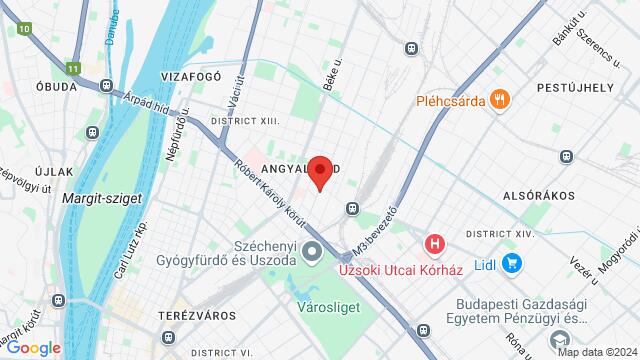 Map of the area around dancers Club, Budapest, Reitter Ferenc u. 27, 1135 Hungary