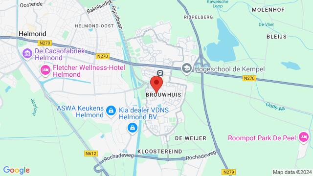 Map of the area around Rijnlaan 91, Helmond