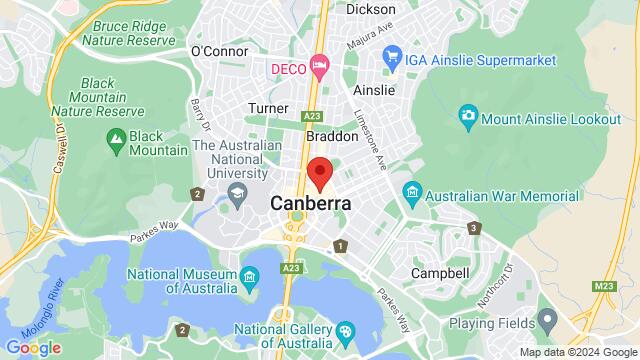 Map of the area around 83 Petrie Plz, City ACT 2601, Australia,Canberra, Australian Capital Territory, Canberra, CT, AU