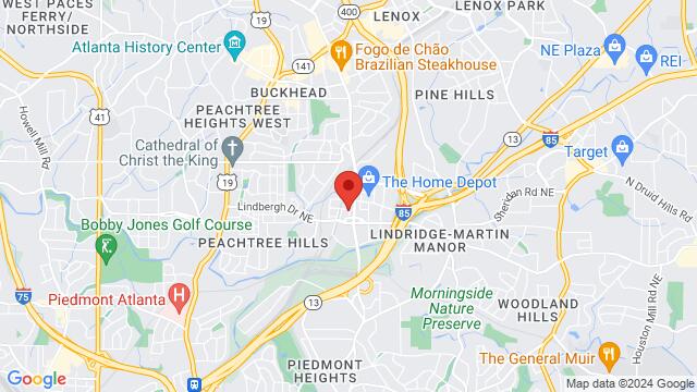 Karte der Umgebung von 573 Main St NE, Atlanta, GA 30324-6252, United States,Atlanta, Georgia, Atlanta, GA, US