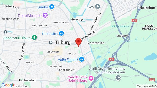 Map of the area around Carré 16,Tilburg, Netherlands, Tilburg, NB, NL