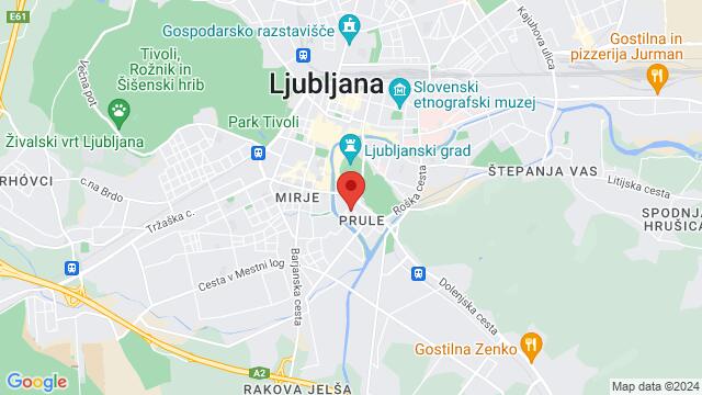 Mapa de la zona alrededor de 2 Prijateljeva ulica, 1000, Ljubljana, LB, SI