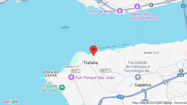 Map of the area around Rua Guedes Coelho, 7,Trafaria, Portugal, Almada, SE, PT