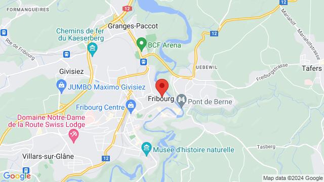 Map of the area around Restaurant Punkt - Salle Grenette, Pl. de Notre Dame 4, 1700 Fribourg, Switzerland