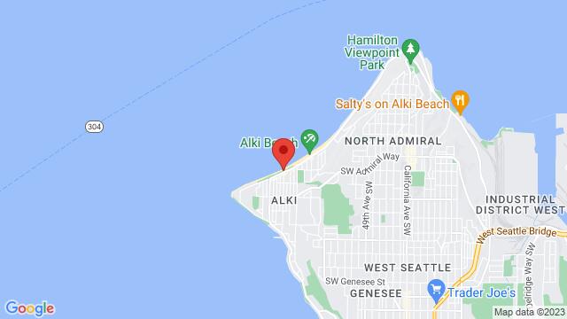 Map of the area around Statue of Liberty Plaza - Seattle Alki Ave SW., 98116, Seattle, WA, US