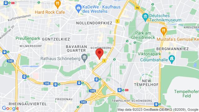 Karte der Umgebung von Hauptstr. 30, 10827, Berlin