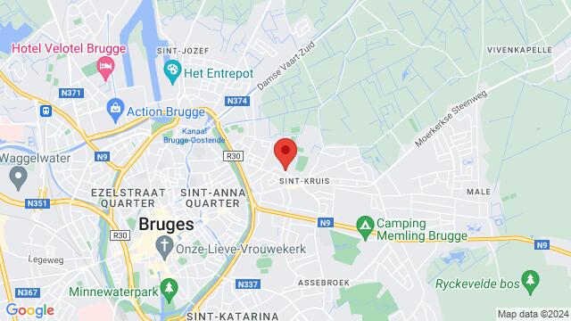 Map of the area around TC Brughia Boogschutterslaan 37 8310 Sint-Kruis  Brugge