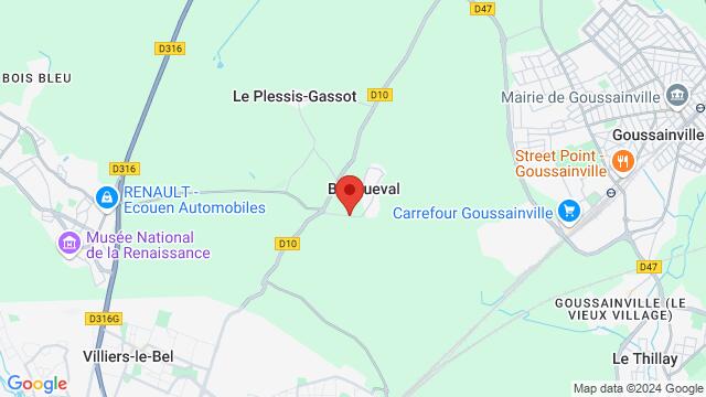 Map of the area around Rue Falande 95720 Bouqueval