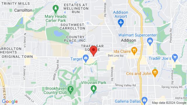 Map of the area around Al-Amir Addison, 3885 Belt Line Road, Addison, TX, 75001, United States