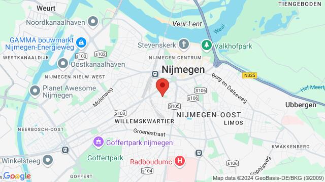 Map of the area around Leemptstraat 34, Nijmegen