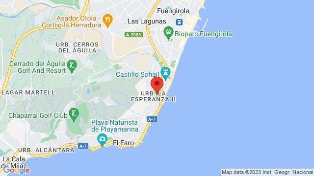 Map of the area around Carretera A7. Km. 207. 29640 Fuengirola (España), Fuengirola , Málaga