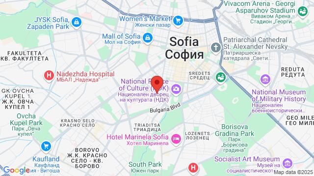 Map of the area around Улица Княз Борис I 1, 1463 София, България,Sofia, Bulgaria, Sofia, SF, BG