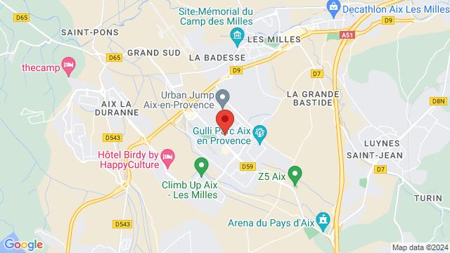 Map of the area around 95 Rue Louis Armand Zone Industrielle 13290 Aix-en-Provence