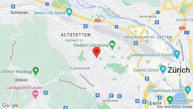 Map of the area around goooal Tango Argentino & Gyrotonic & Feldenkrais, Albisriederstrasse 226, 8047 Zürich, Schweiz