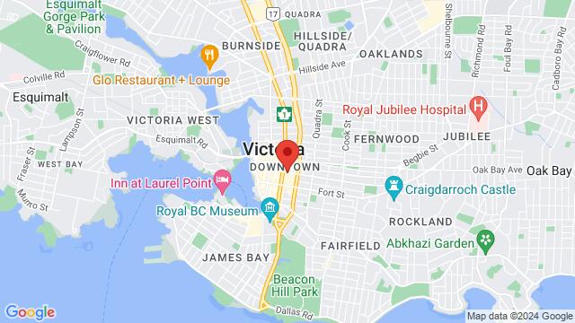 Map of the area around 715 Yates Street, V8W 1L6, Victoria, BC, CA