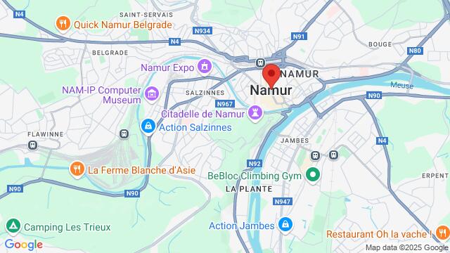 Map of the area around Joker - Namur